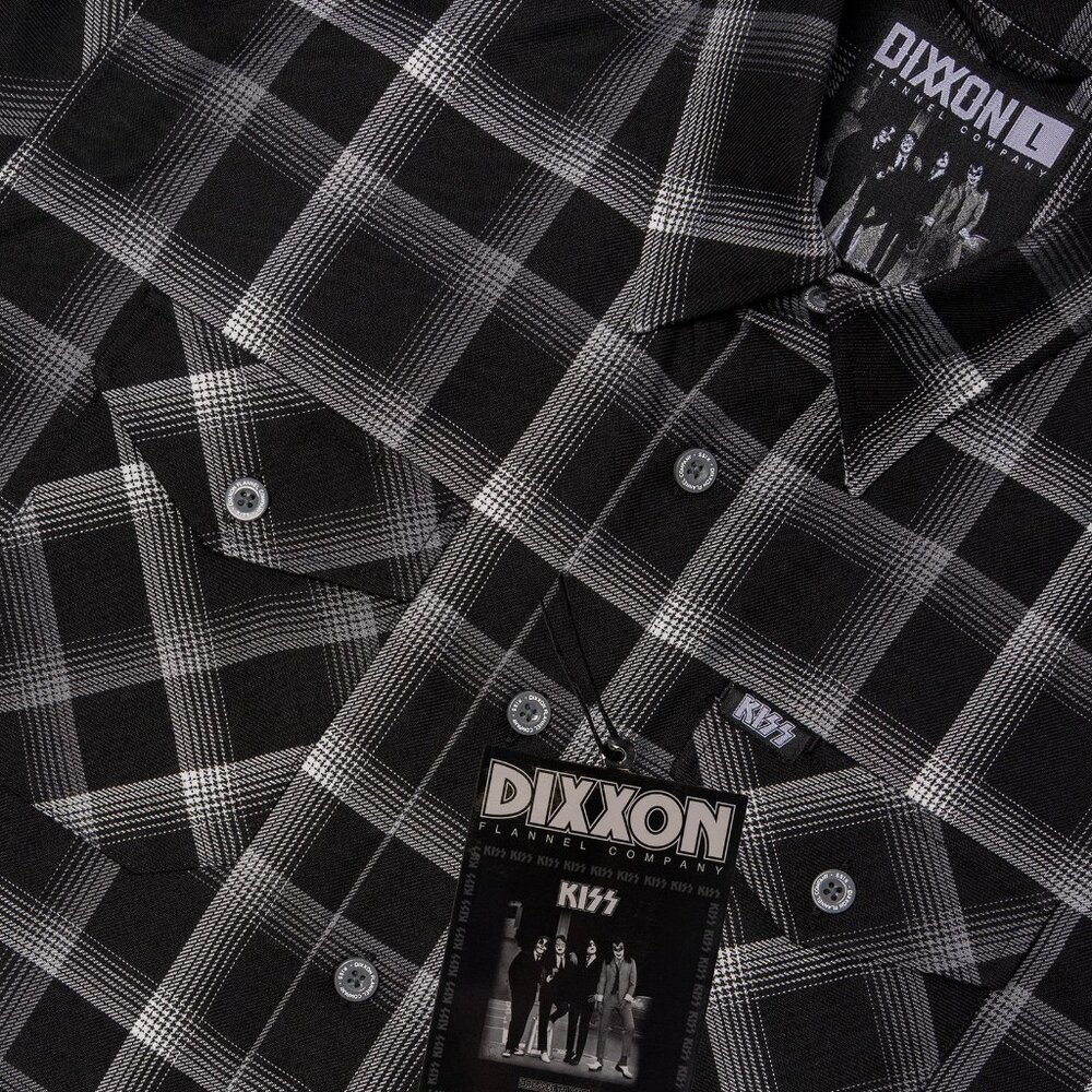 DIXXON x KISS- DRESSED TO KILL- Collab Limited Edition Flannel Shirt - Men's XL - Picture 2 of 11